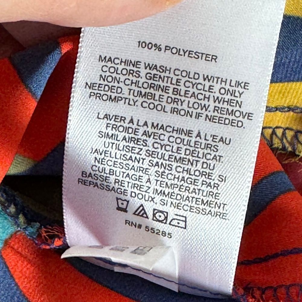 Express Color Block Ruffle Neckline Mini Dress Sz… - image 8